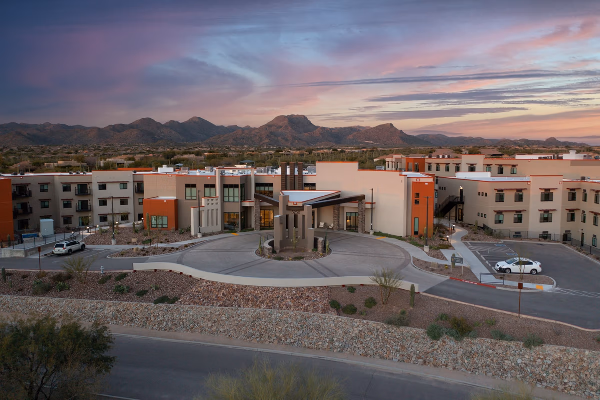 Real Estate Investment Location – Marana Arizona – SLF Investments aerial photo of large real estate investment community taken at sunset